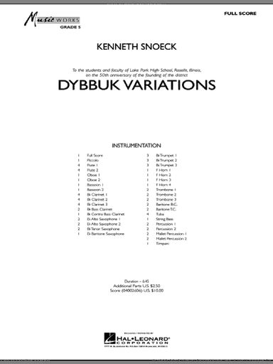 Dybbuk Variations (COMPLETE)