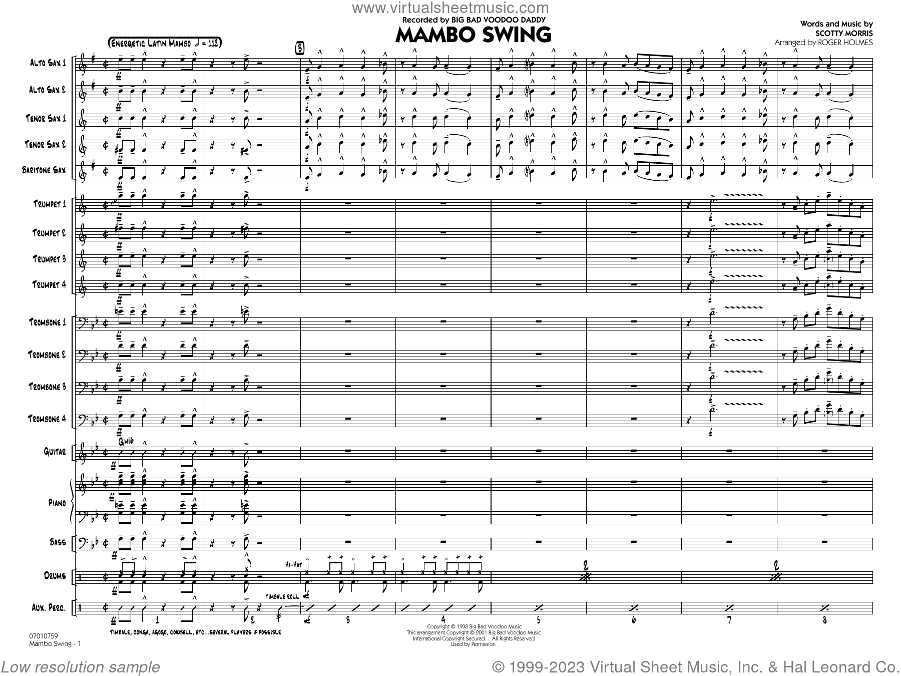 Mambo Swing (arr. Roger Holmes) (COMPLETE)