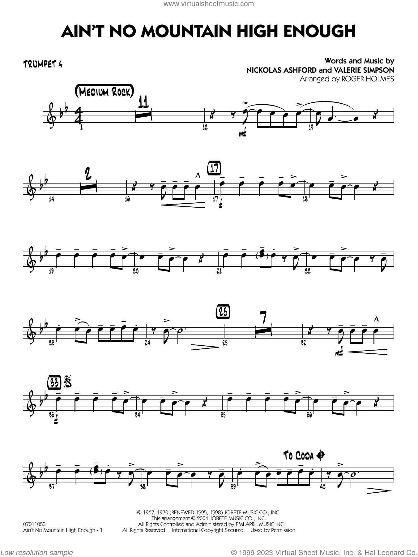 Ain't No Mountain High Enough (arr. Holmes)