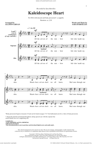 Kaleidoscope Heart (arr. Allison Girvan)