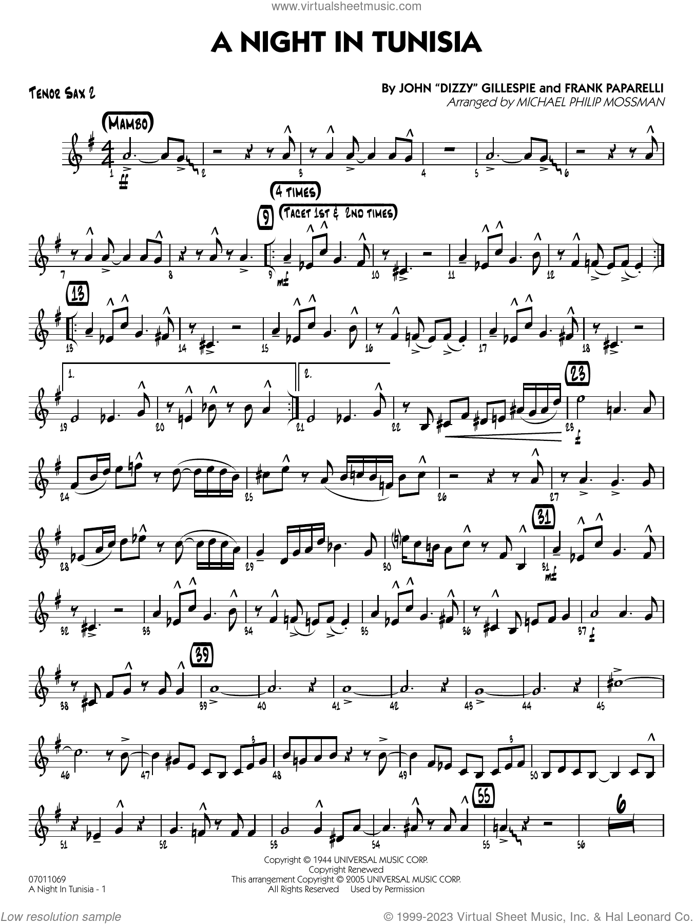 A Night in Tunisia (arr. Mossman)