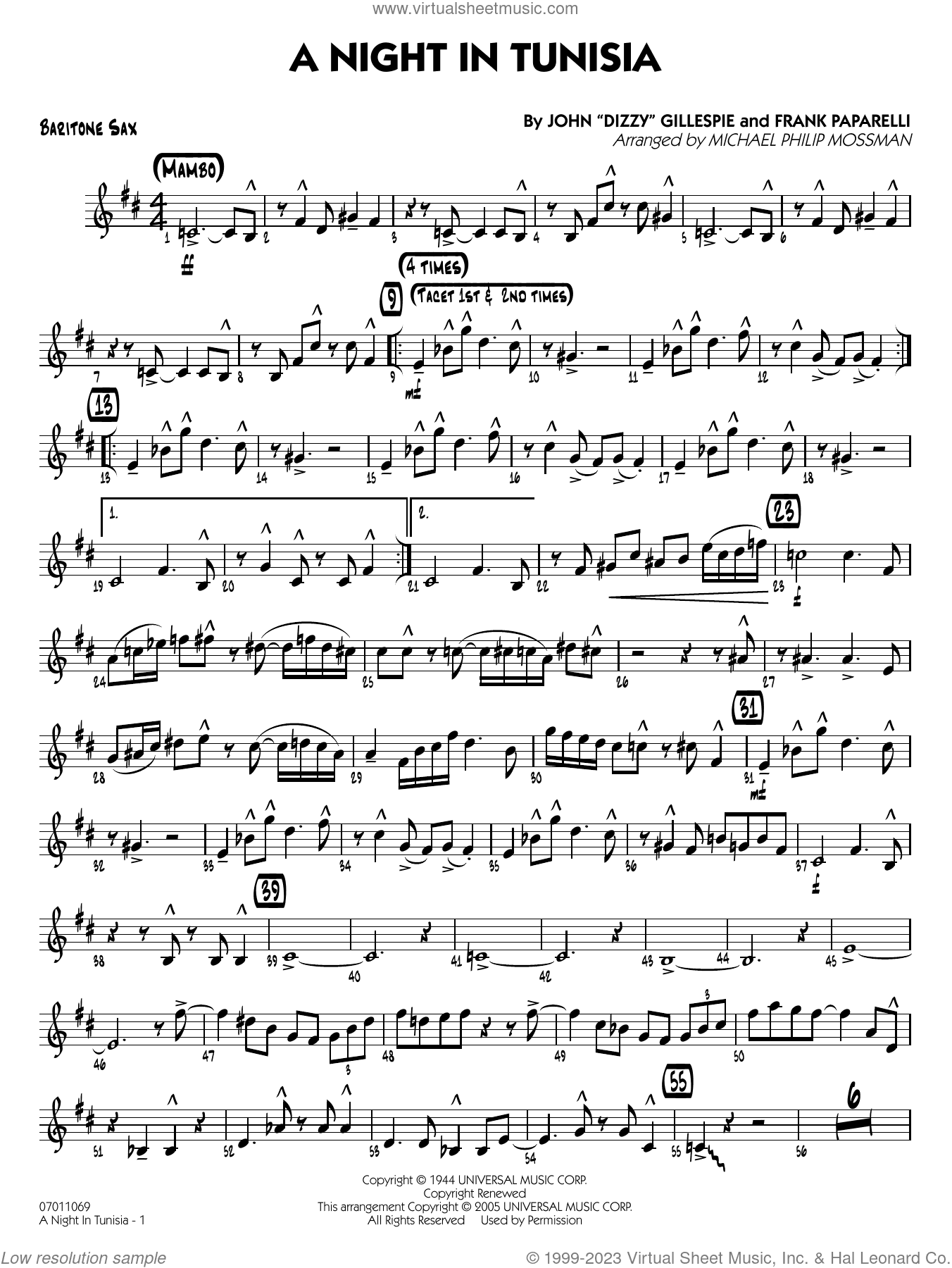 A Night in Tunisia (arr. Mossman)