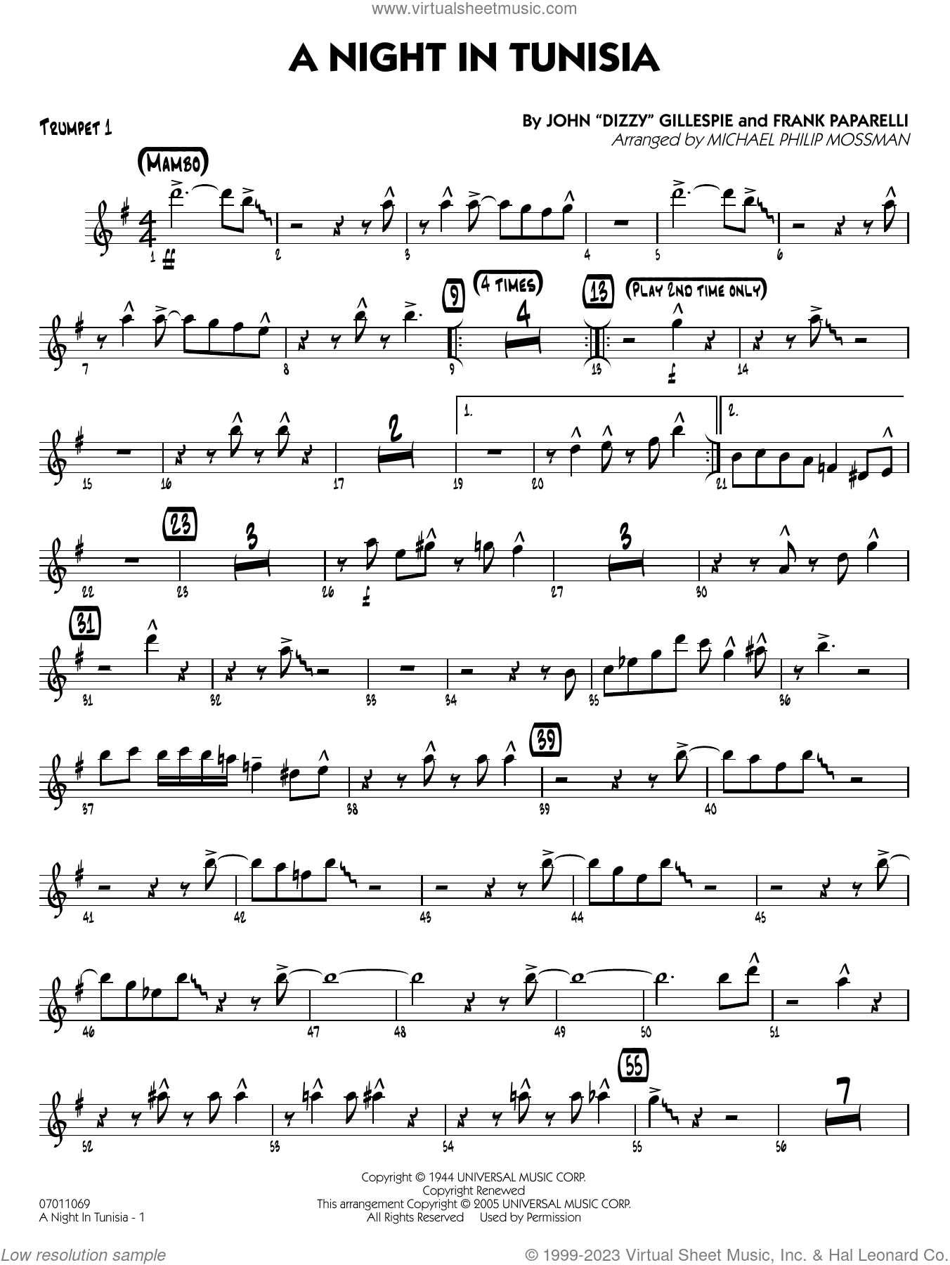A Night in Tunisia (arr. Mossman)