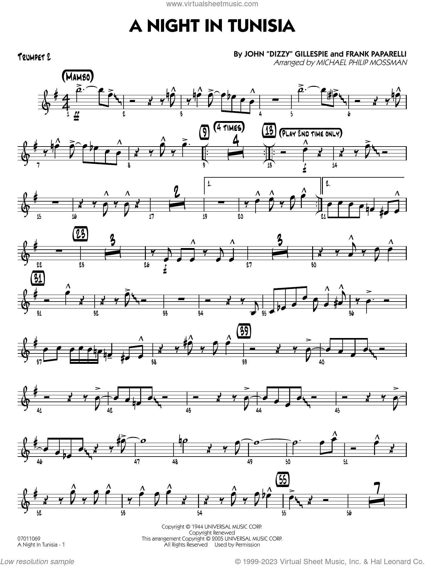 A Night in Tunisia (arr. Mossman)