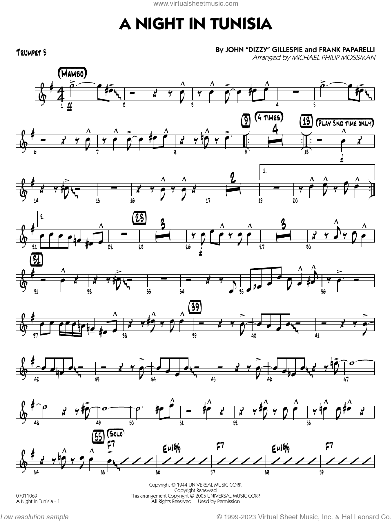 A Night in Tunisia (arr. Mossman)