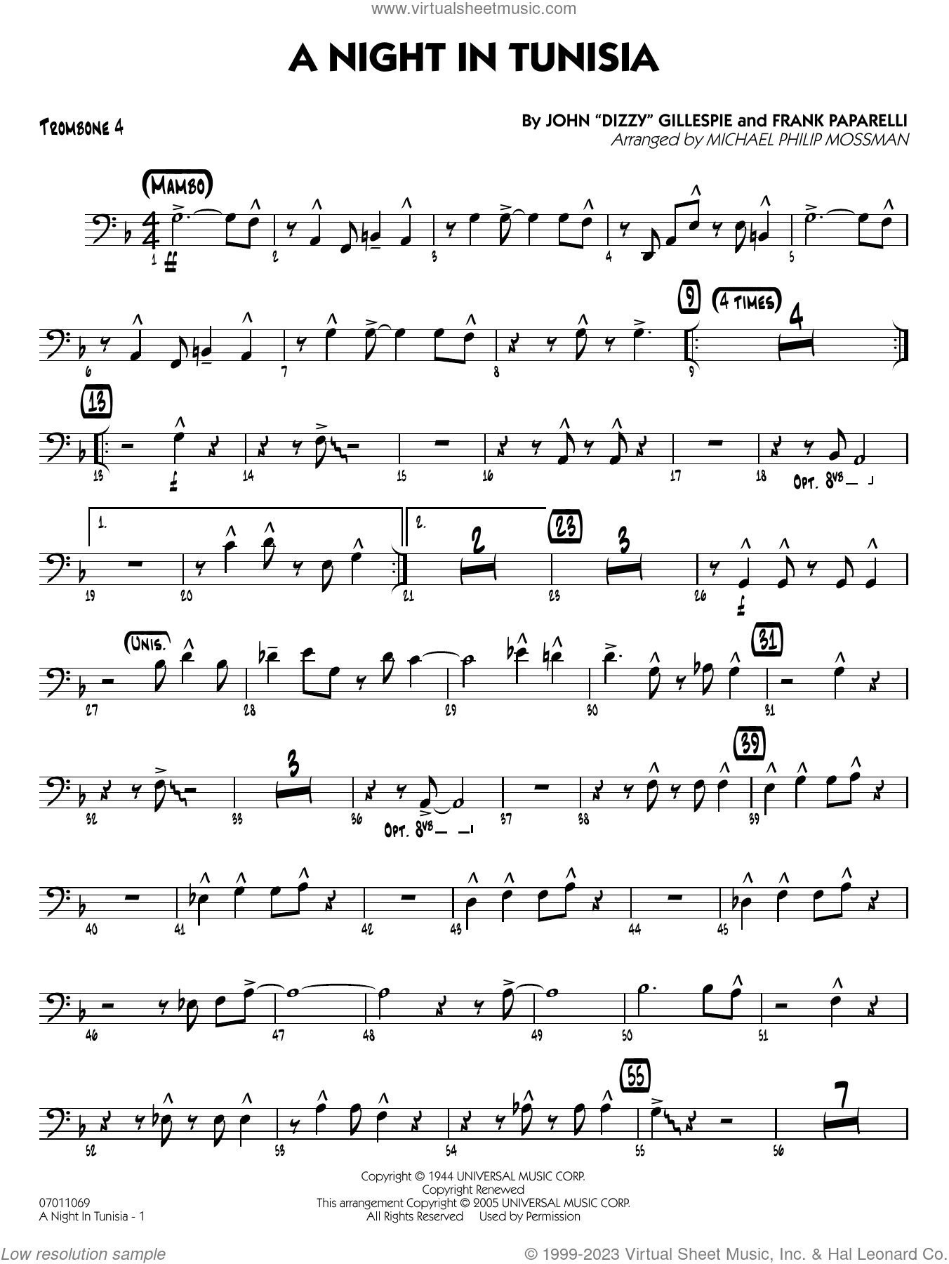 A Night in Tunisia (arr. Mossman)