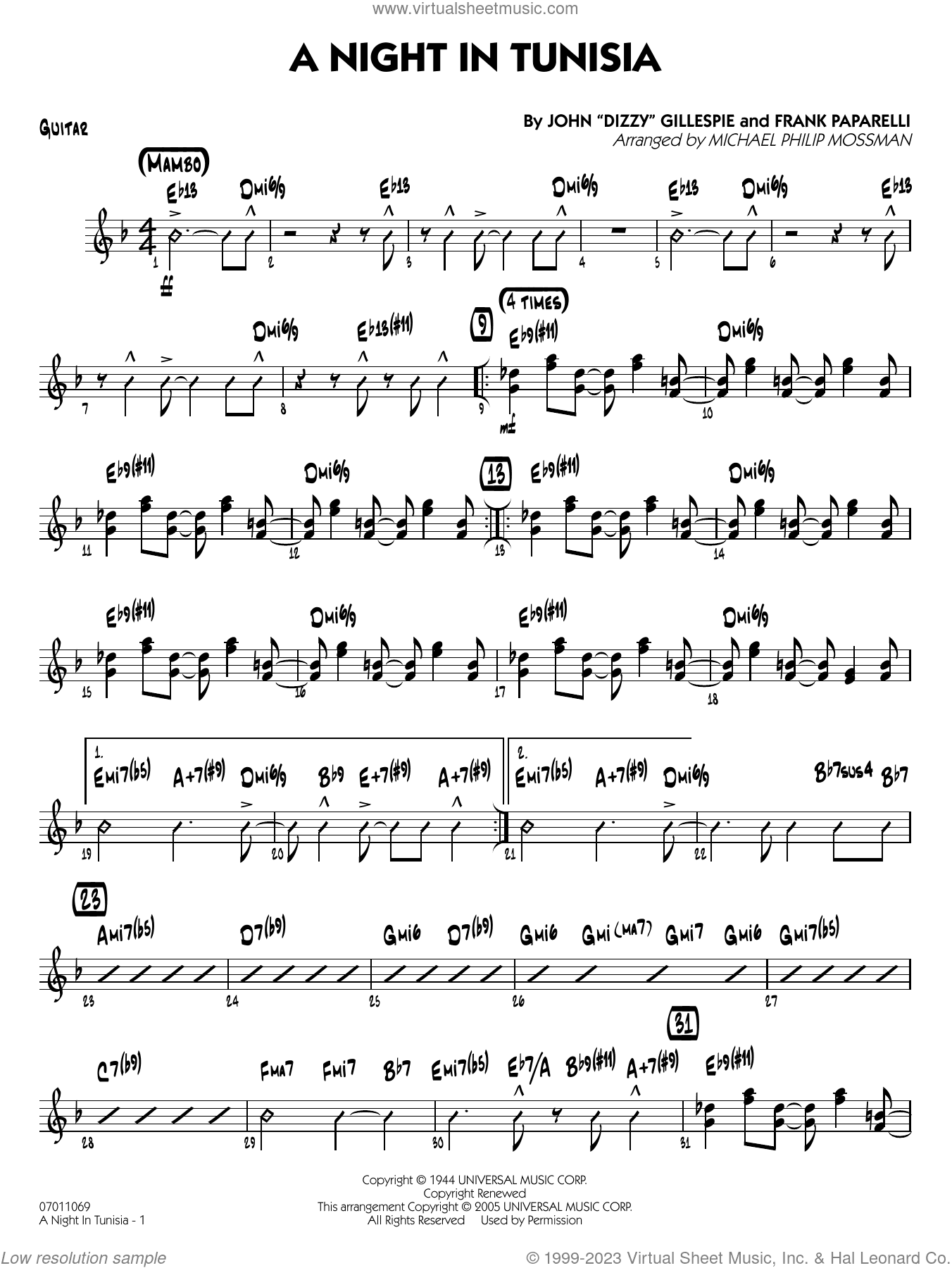 A Night in Tunisia (arr. Mossman)