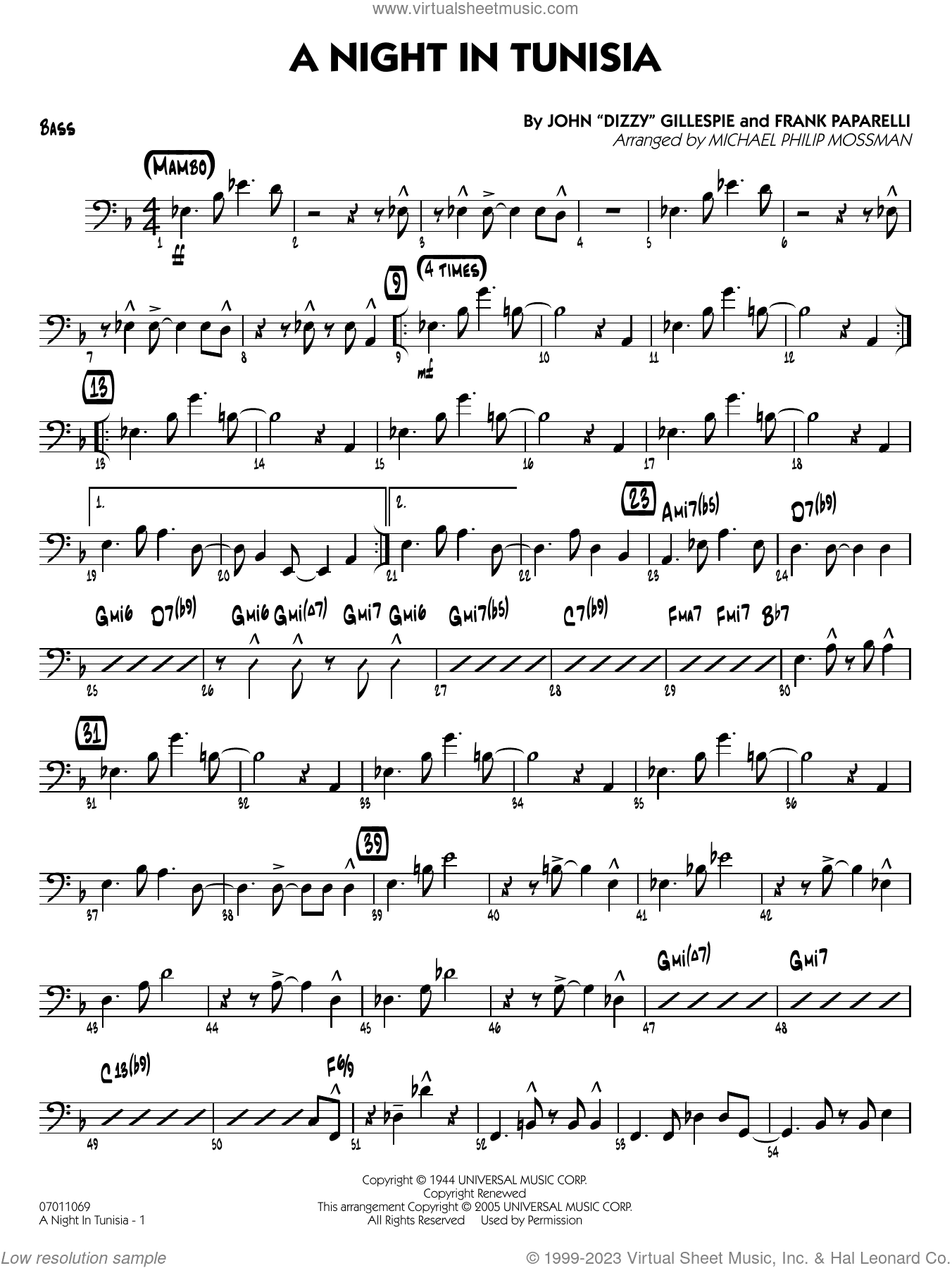 A Night in Tunisia (arr. Mossman)