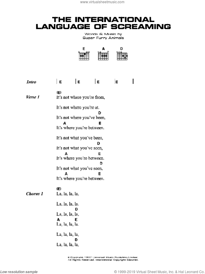 The International Language Of Screaming