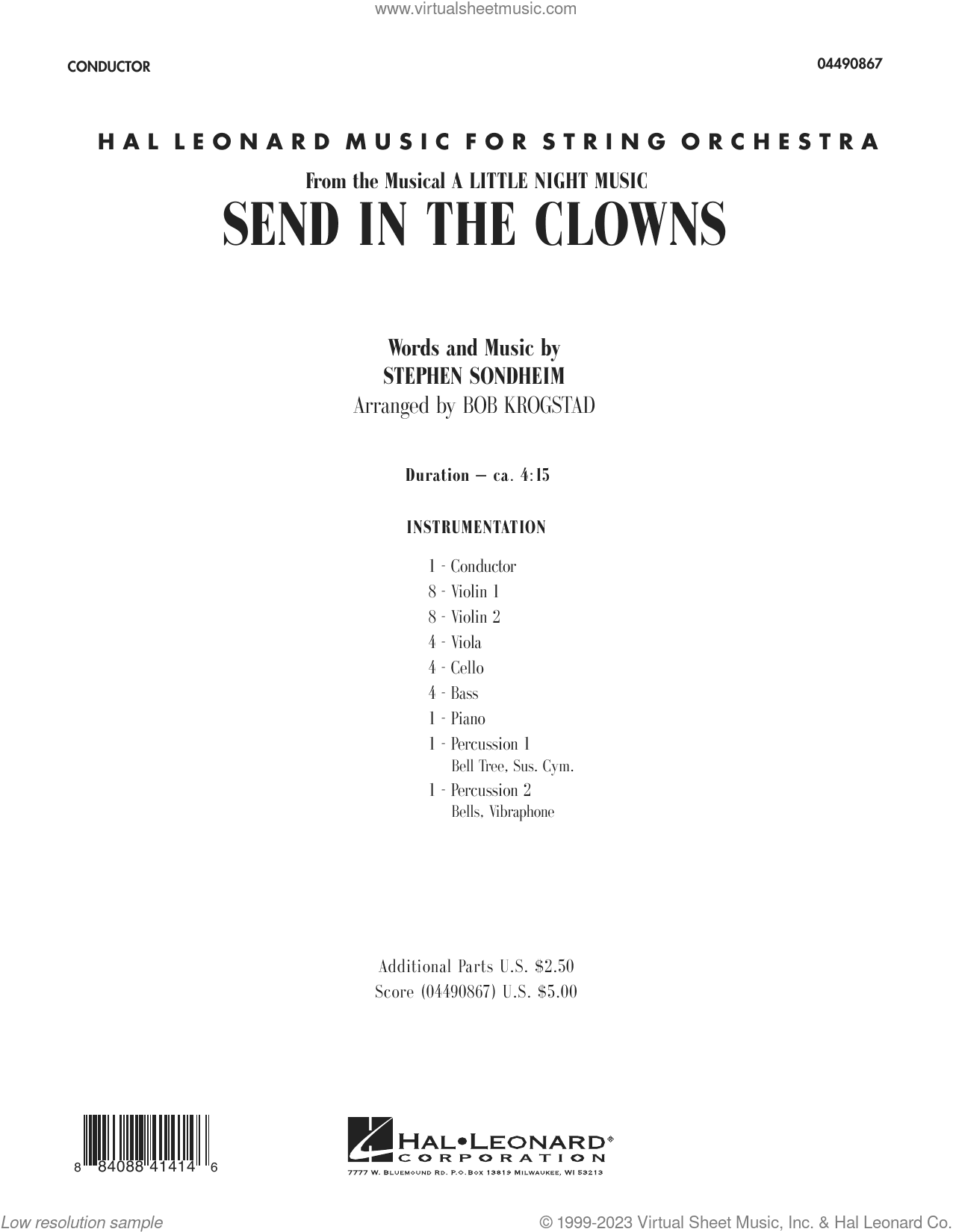 Send in the Clowns (from A Little Night Music) (arr. Bob Krogstad)