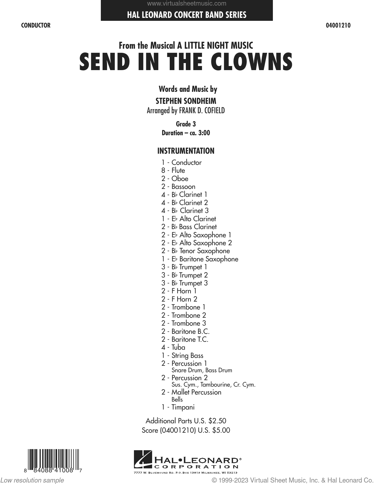 Send in the Clowns (from A Little Night Music) (arr. Frank Cofield)