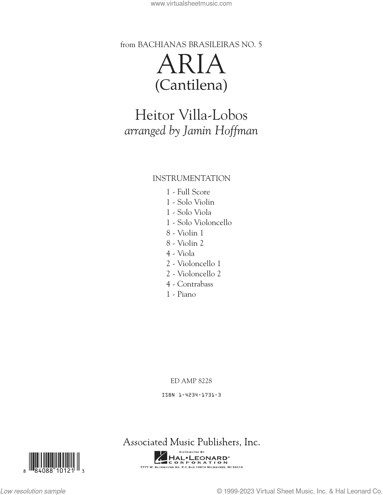 Aria (Cantilena) (arr. Jamin Hoffman) (COMPLETE)