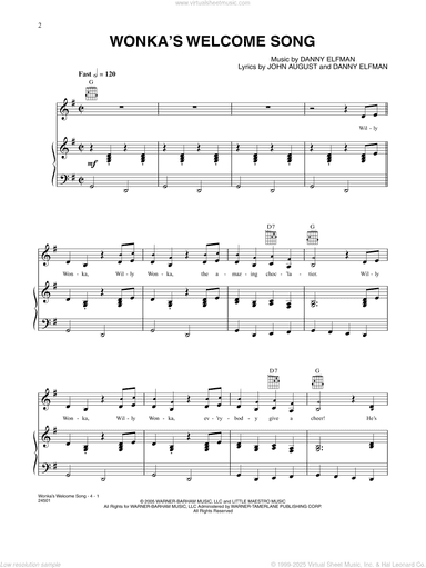 Wonka's Welcome Song (from Charlie And The Chocolate Factory)