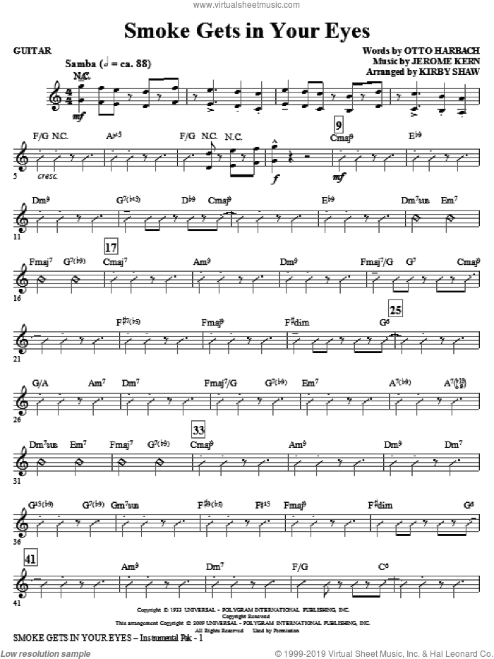 Smoke Gets in Your Eyes (arr. Kirby Shaw)