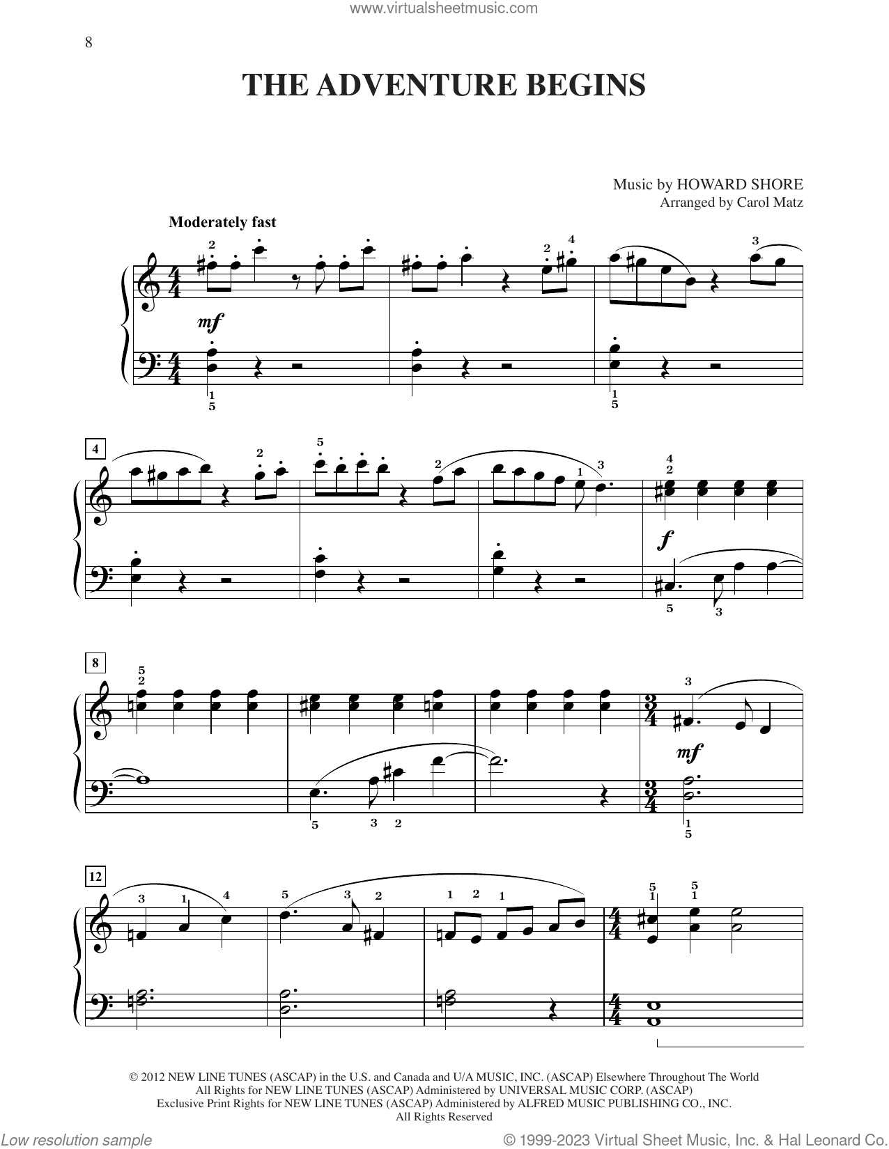 The Adventure Begins (from The Hobbit: An Unexpected Journey) (arr. Carol Matz)
