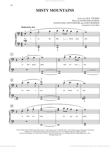 Misty Mountains (from The Hobbit: An Unexpected Journey) (arr. Carol Matz)