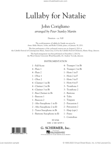 Lullaby for Natalie (arr. Peter Stanley Martin)