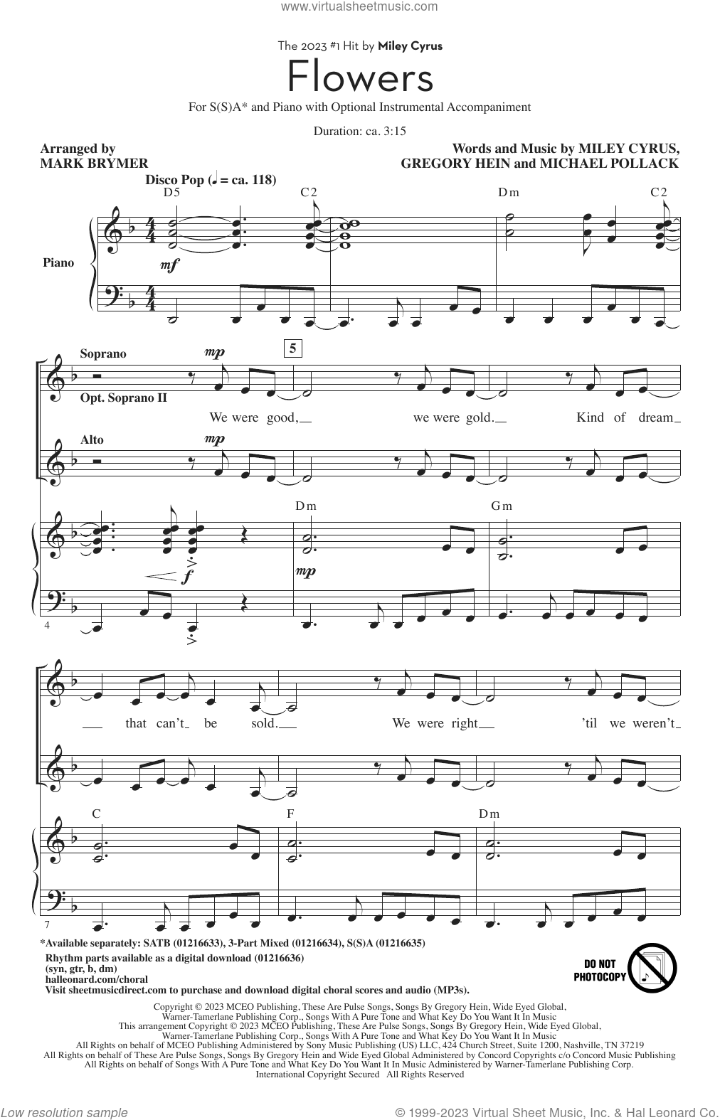 Flowers (arr. Mark Brymer)