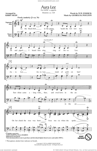 Aura Lee (arr. Kirby Shaw)
