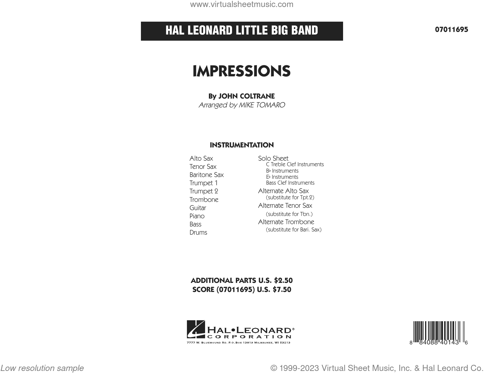 Impressions (arr. Mike Tomaro) (COMPLETE)