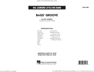 Bags' Groove (arr. Mark Taylor) (COMPLETE)