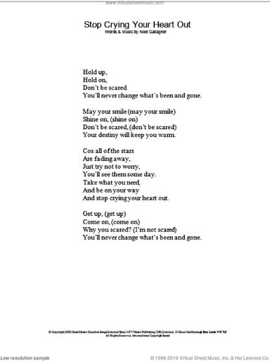 Stop Crying Your Heart Out