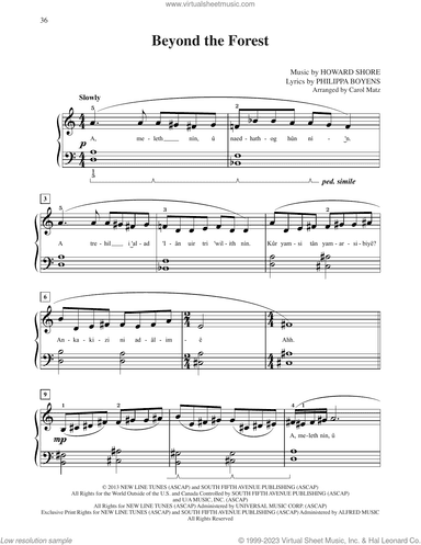 Beyond The Forest (from The Hobbit: The Desolation of Smaug) (arr. Carol Matz)