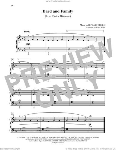 Bard And Family (from The Hobbit: The Desolation of Smaug) (arr. Carol Matz)