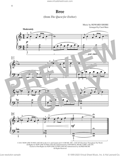 Bree (from The Hobbit: The Desolation of Smaug) (arr. Carol Matz)