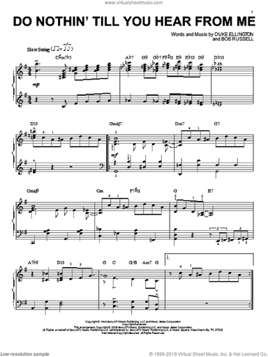 Do Nothin' Till You Hear From Me (arr. Brent Edstrom)