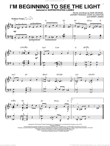 I'm Beginning To See The Light (arr. Brent Edstrom)