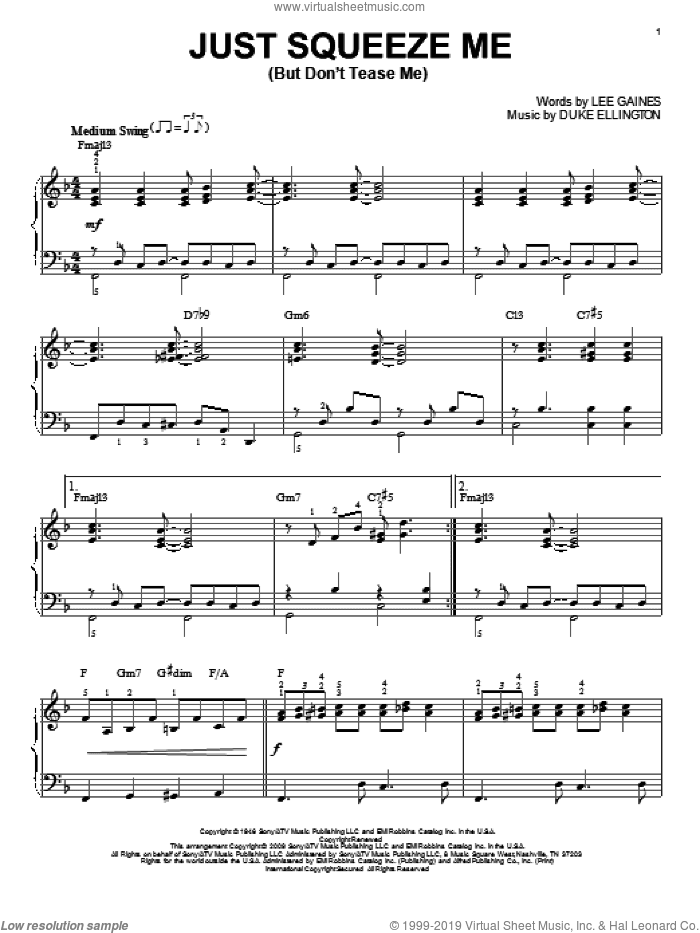 Just Squeeze Me (But Don't Tease Me) (arr. Brent Edstrom)