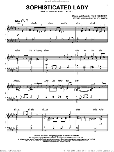 Sophisticated Lady (arr. Brent Edstrom)