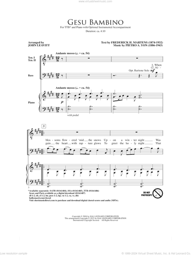 Gesu Bambino (arr. John Leavitt)