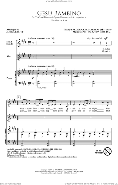 Gesu Bambino (arr. John Leavitt)