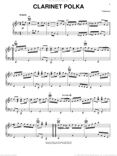 Clarinet Polka, (intermediate)