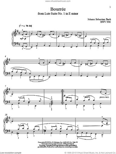 Bouree, BWV 996