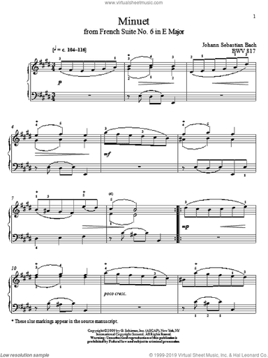 Minuet, BWV 817