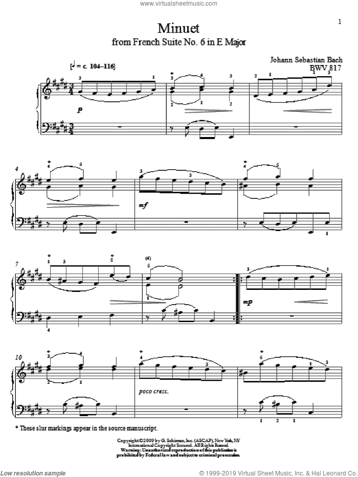 Minuet, BWV 817