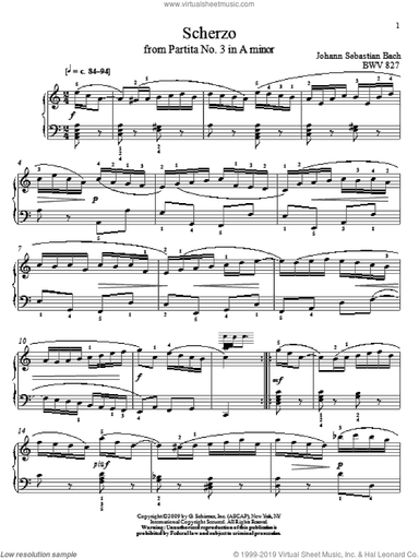 Scherzo, BWV 827
