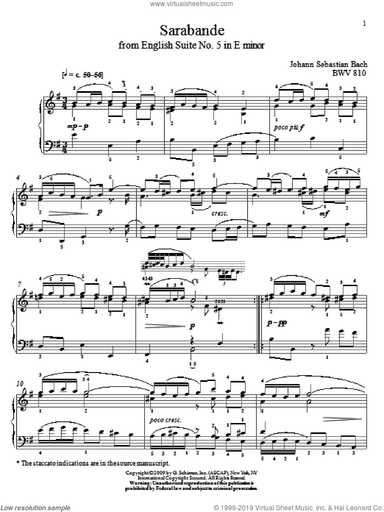 Sarabande, BWV 810