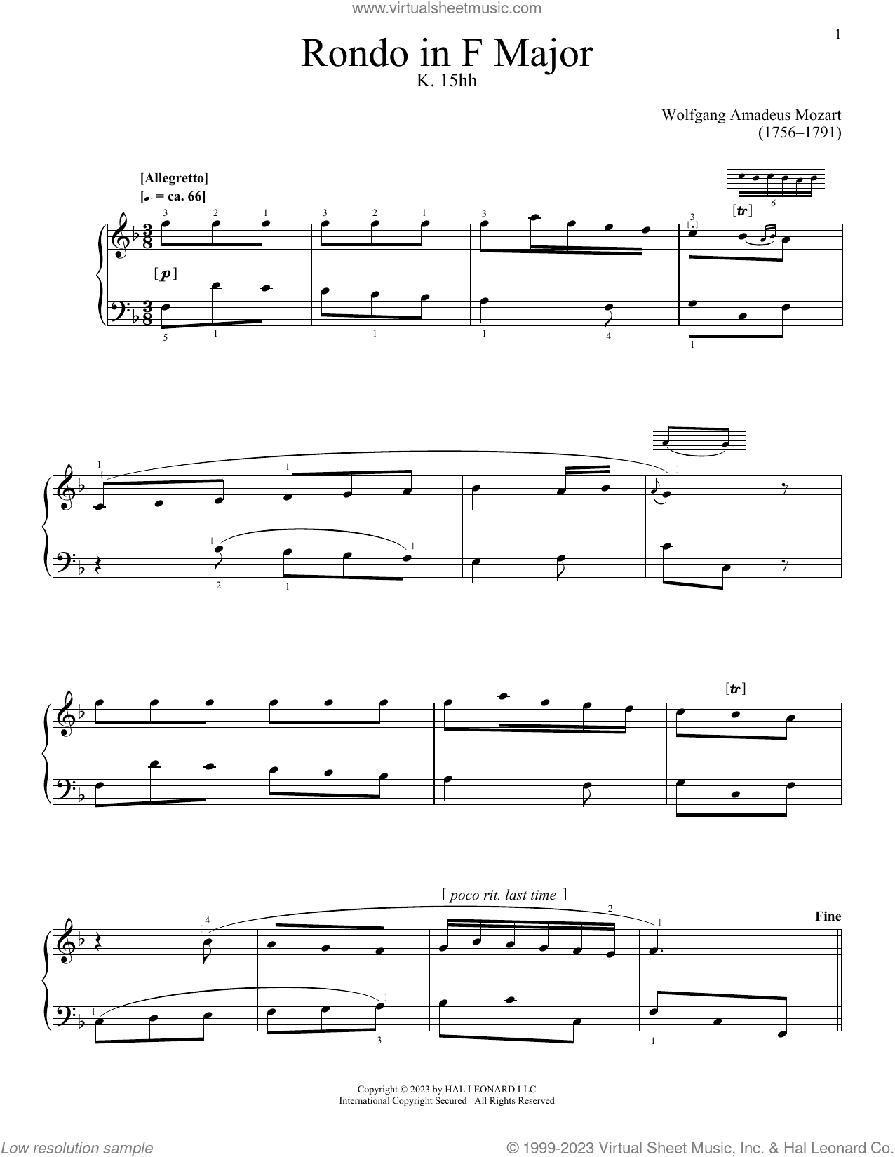 Rondo, K. 15hh