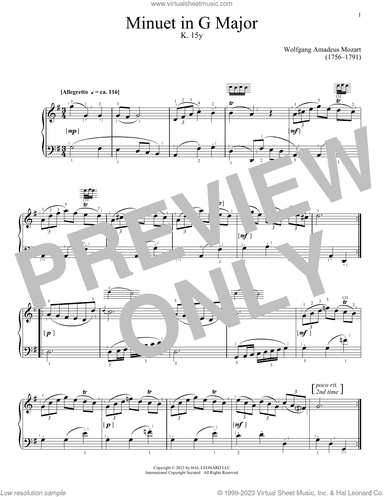 Minuet in G Major, K. 15y