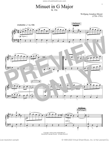 Minuet in G Major, K. 15c