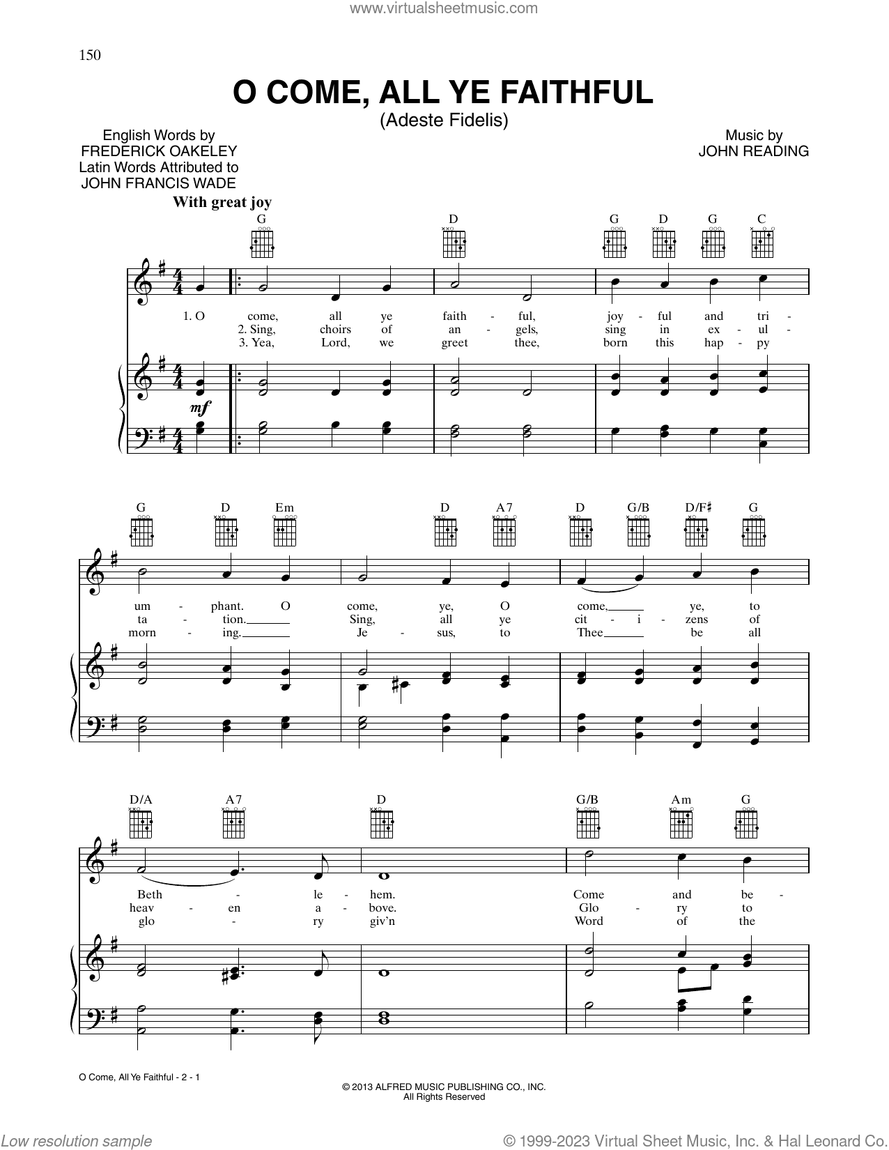 O Come, All Ye Faithful