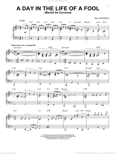 A Day In The Life Of A Fool (Manha De Carnaval) [Jazz version] (arr. Brent Edstrom)