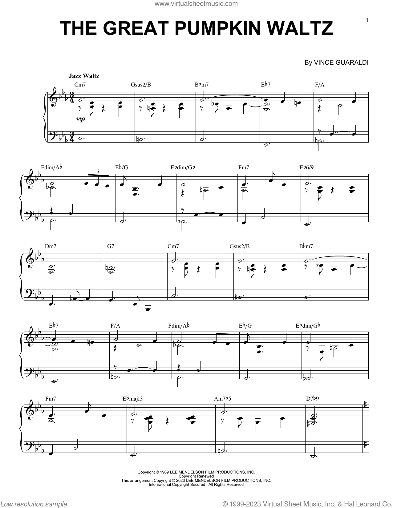 The Great Pumpkin Waltz [Jazz version] (arr. Brent Edstrom)