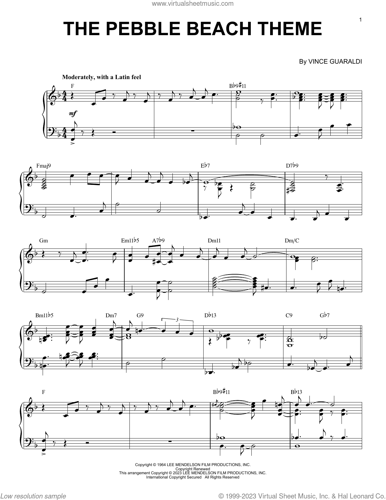 The Pebble Beach Theme [Jazz version] (arr. Brent Edstrom)