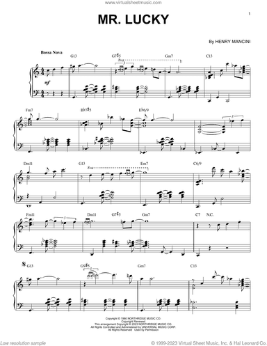 Mr. Lucky [Jazz version] (arr. Brent Edstrom)