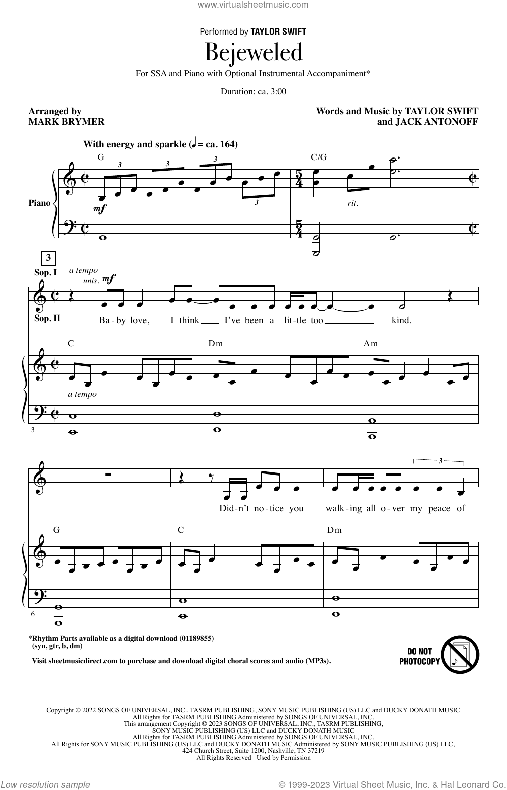 Bejeweled (arr. Mark Brymer)